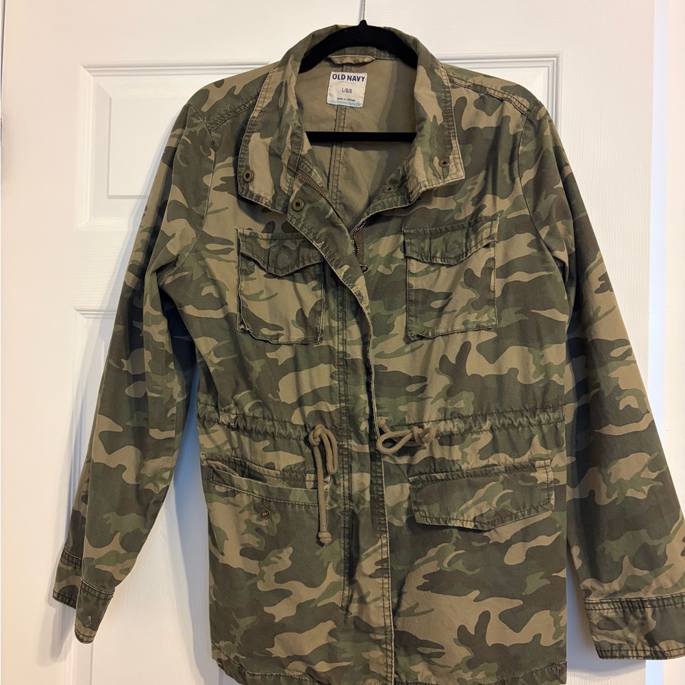 Old Navy Women's Green Camouflage Utility Jacket